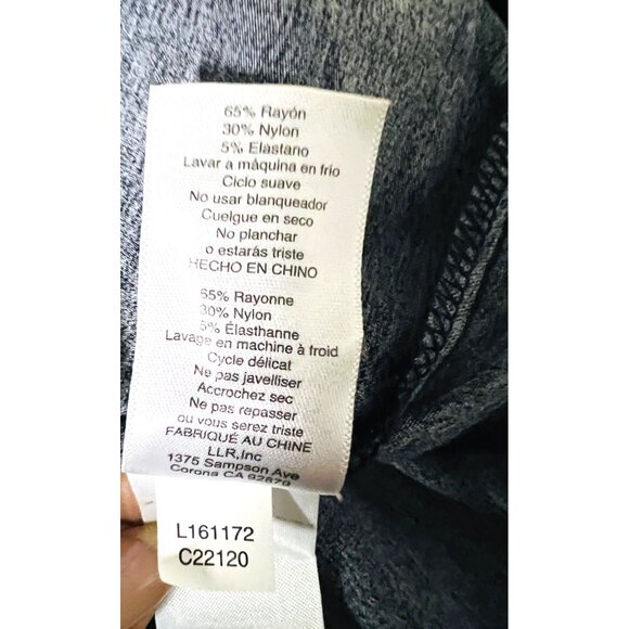 Heather Gray & Black Racerback Tank Layers Large Womens Activewear Stretch Fit - Picture 5 of 6